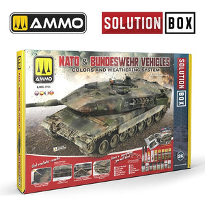 AMMO of Mig Jimenez 7731 SOLUTION BOX 26 – NATO &amp;amp; BUNDESWEHR Vehicles - Colors and Weathering System