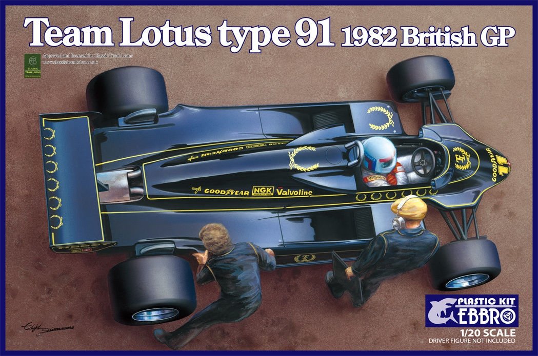 Ebbro 20012 Team Lotus Type 91 1982 1/20