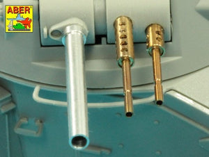 Aber 35L-274 Armament for French Light Armored Car AML-60-7, barrel for 7.62mm Macxhine guns x 2 pcs. 90mm mortar 1/35 – image 4
