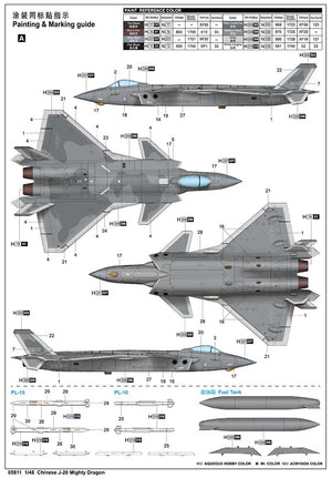 Trumpeter 05811 Chinese J-20 Mighty Dragon 1/48 – image 10