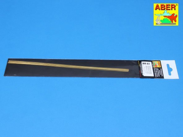 Aber BR07 Brass round rods fi 0,7mm length 250mm x 7 pcs. – zdjęcie 3