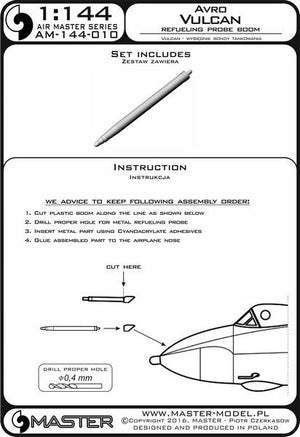 Master AM-144-010 Avro Vulcan - Refueling Probe Boom 1/144 – image 3