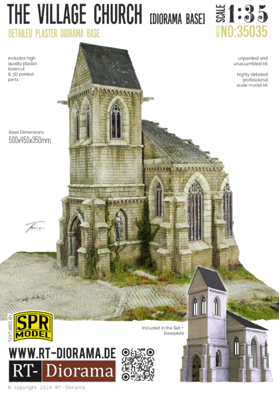 RT-Diorama 35035 The village church 1/35 – zdjęcie 2