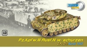 Dragon 60452 Pz.Kpfw.III Ausf.N w/schurzen 2.Pz.Div. Kursk 1943