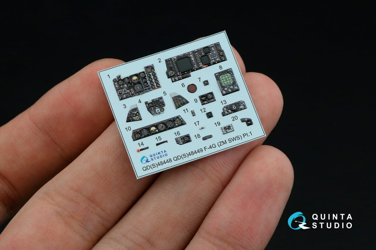 Quinta Studio QD+48448 F-4G early 3D-Printed &amp;amp; coloured Interior on decal paper (Zoukei Mura SWS) (with 3D-printed resin parts) 1/48 – zdjęcie 4