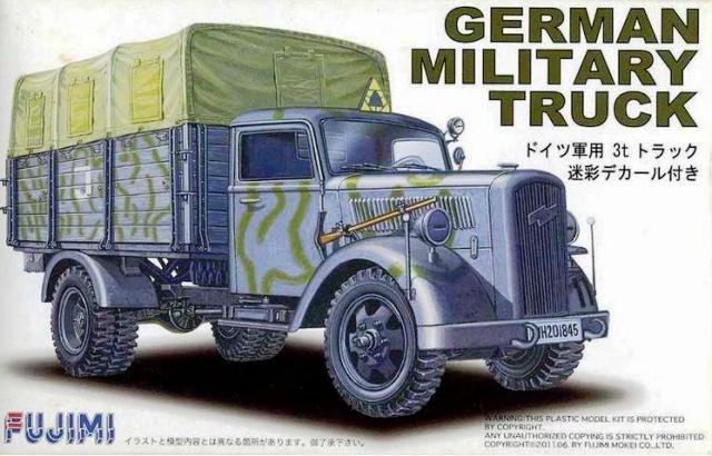 Fujimi 722276 German Military Truck Opel Blitz 3t Camouflaged 1/72