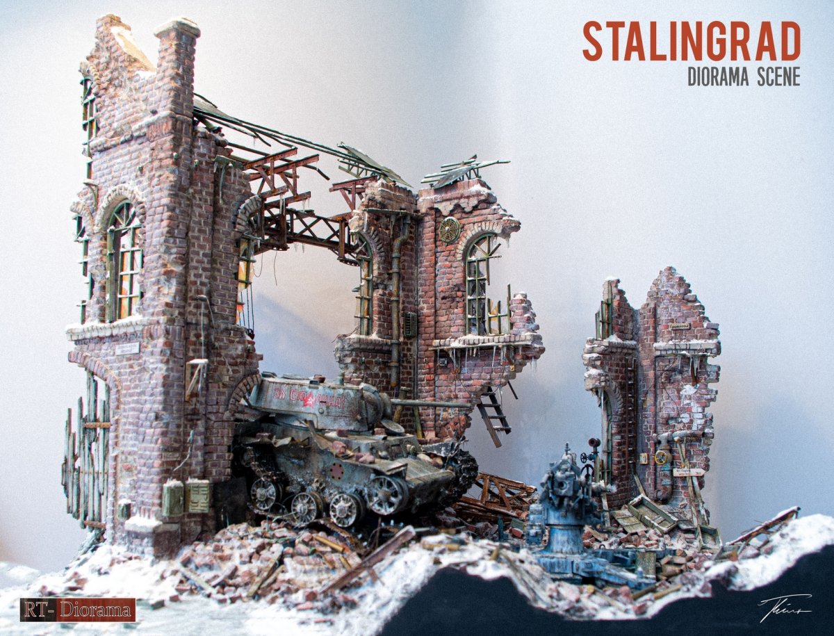 RT-Diorama 35303 Diorama-Base: &amp;quot;Stalingrad tractor factory&amp;quot; 1/35 – zdjęcie 3
