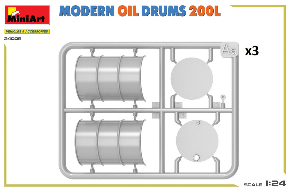 MiniArt 24008 MODERN OIL DRUMS 200L 1/24 – zdjęcie 4