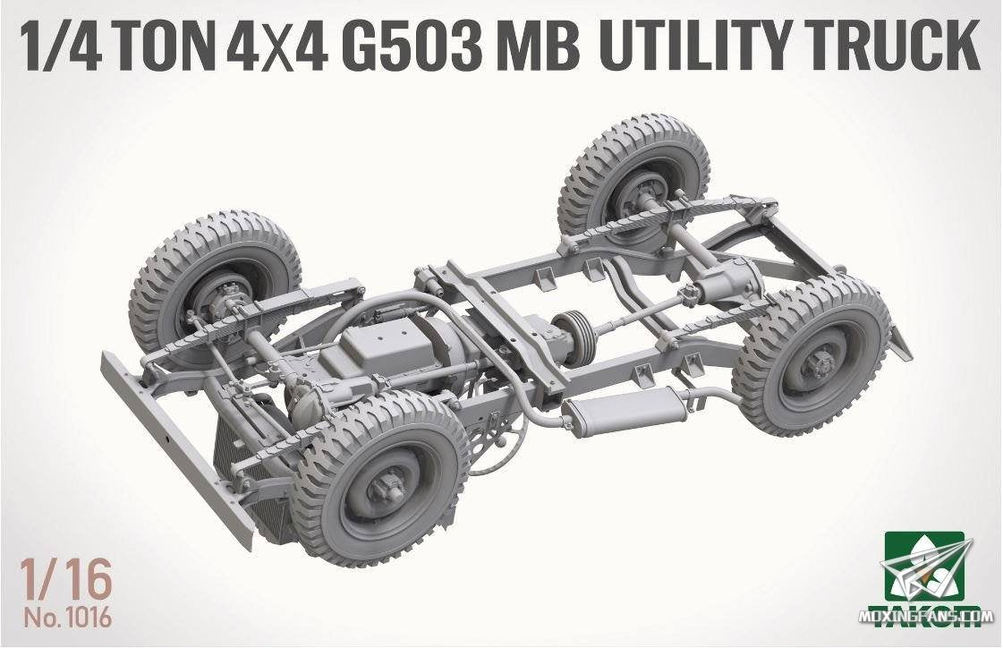 Takom 1016 1/4 ton 4×4 G503 MB Utility Truck ( Jeep Willys ) 1/16 – Bild 6