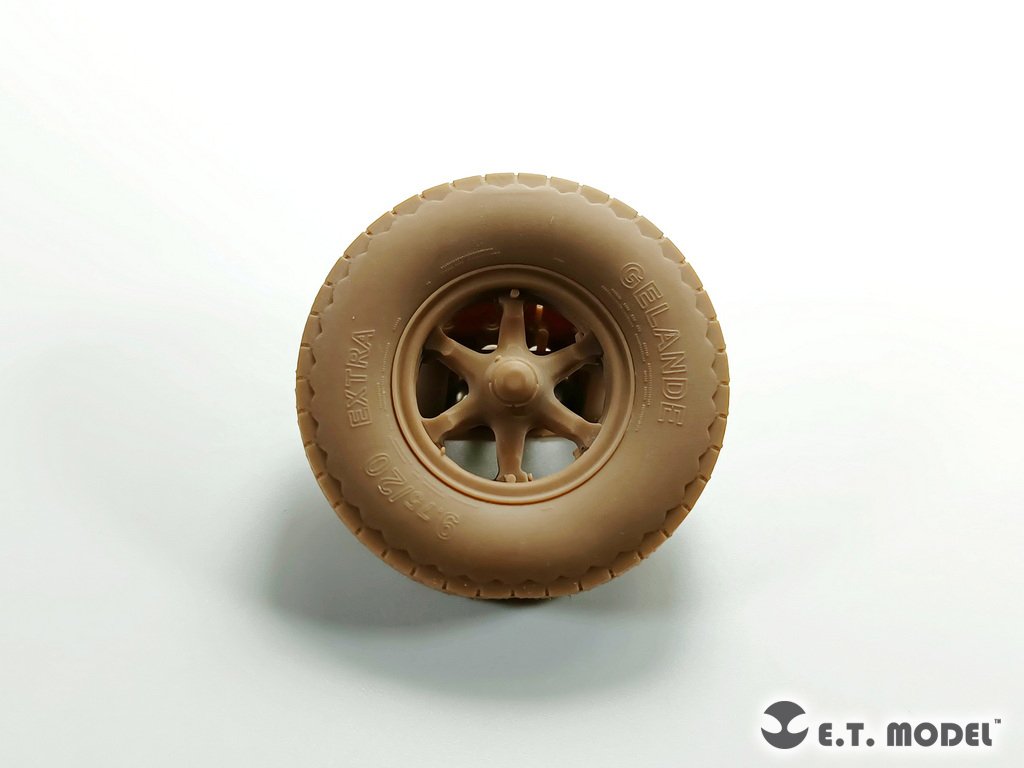 E.T. Model P35-134 WWII German Sd.Kfz.7(8t) Sagged Front Wheels &amp;amp; Spare Wheel Type.3 for Dragon / Trumpeter kit 1/35 – zdjęcie 4