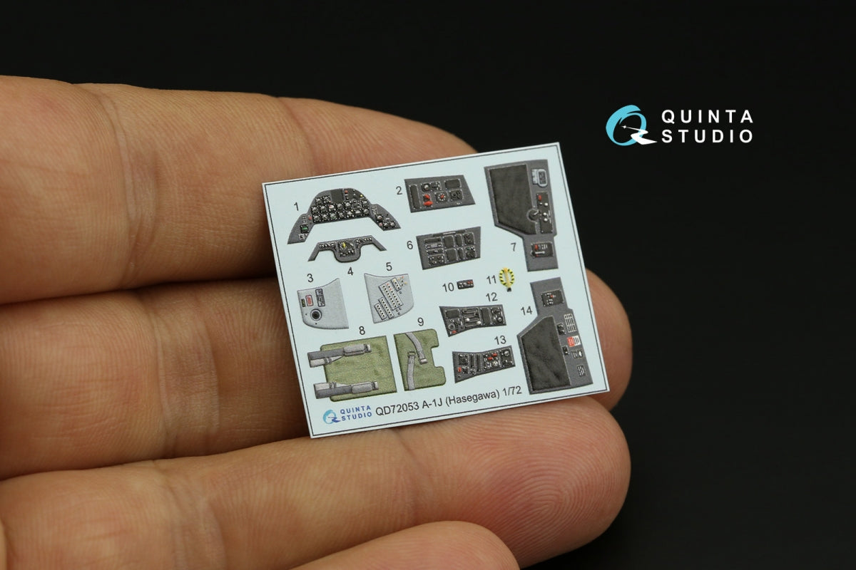 Quinta Studio QD72053 A-1J 3D-Printed &amp;amp; coloured Interior on decal paper (Hasegawa) 1/72 – zdjęcie 3