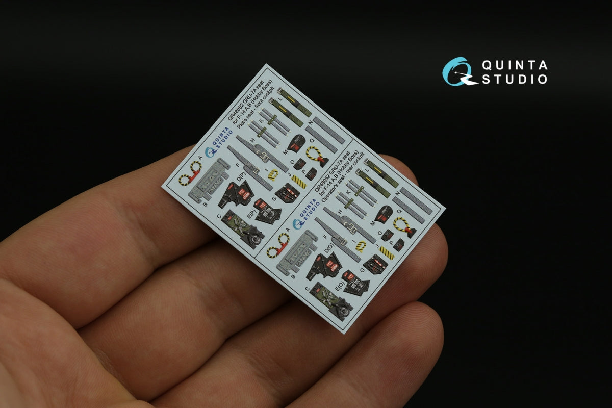 Quinta Studio QD48395 F-14A 3D-Printed &amp;amp; coloured Interior on decal paper (Hobby Boss) 1/48 – zdjęcie 7