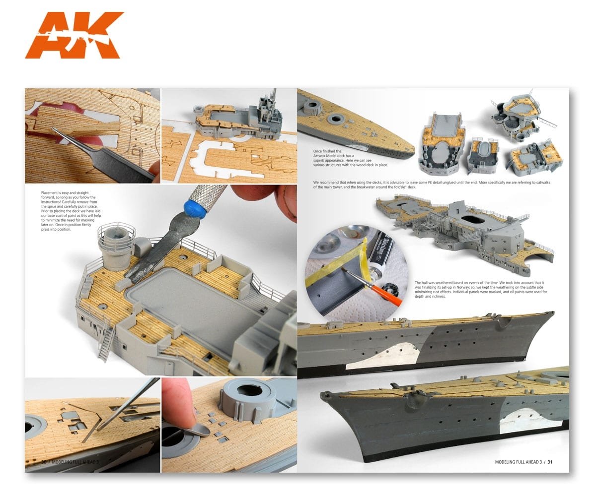 AK Interactive AK249 MODELLING FULL AHEAD 3: BISMARK &amp;amp; TIRPITZ (English) – zdjęcie 9