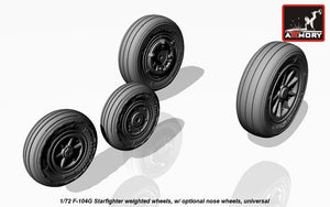 Armory Models AW72312 F-104G Starfighter wheels w/ optional nose wheels 1/72 – zdjęcie 2