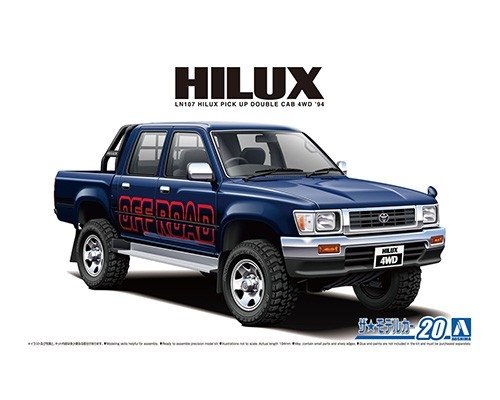 Aoshima 06217 Toyota LN107 Hilux Pick Up Double Cab 4WD &amp;#39;94 1/24