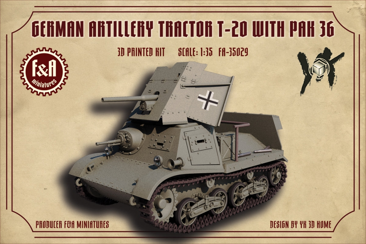 F&A Miniatures FA-35029 T-20 with PAK 36 1/35