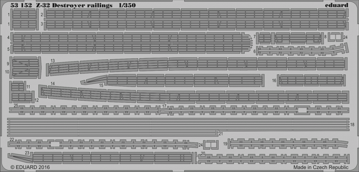 Eduard 53152 Z-32 destroyer railings DRAGON 1/350