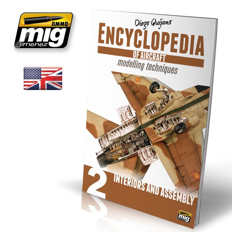 AMMO of Mig Jimenez 6051 ENCYCLOPEDIA OF AIRCRAFT MODELLING TECHNIQUES VOL.2 : INTERIORS AND ASSEMBLY (ENGLISH)