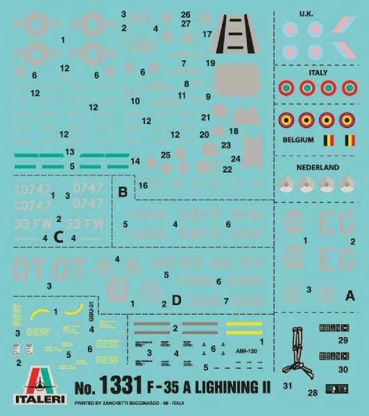Italeri 1331 F-35A Lighting ll 1/72 – zdjęcie 4