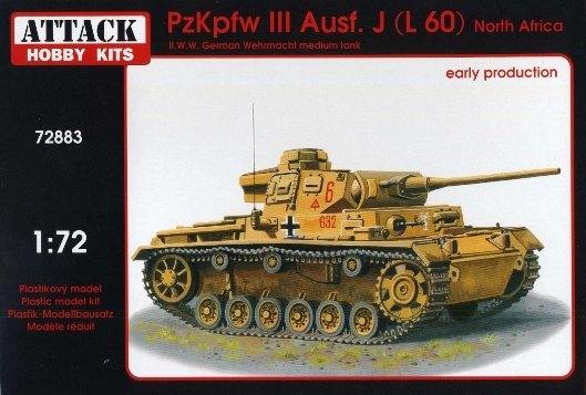Attaque 72883 Pz.Kpfw.III Ausf.J (L 60) Afrique du Nord (1/72)