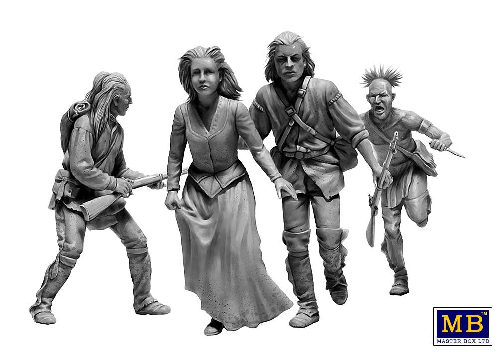 Master Box 35234 The Mohicans. Indian Wars Series, the XVIII century. Kit No 6 1/35 – zdjęcie 4