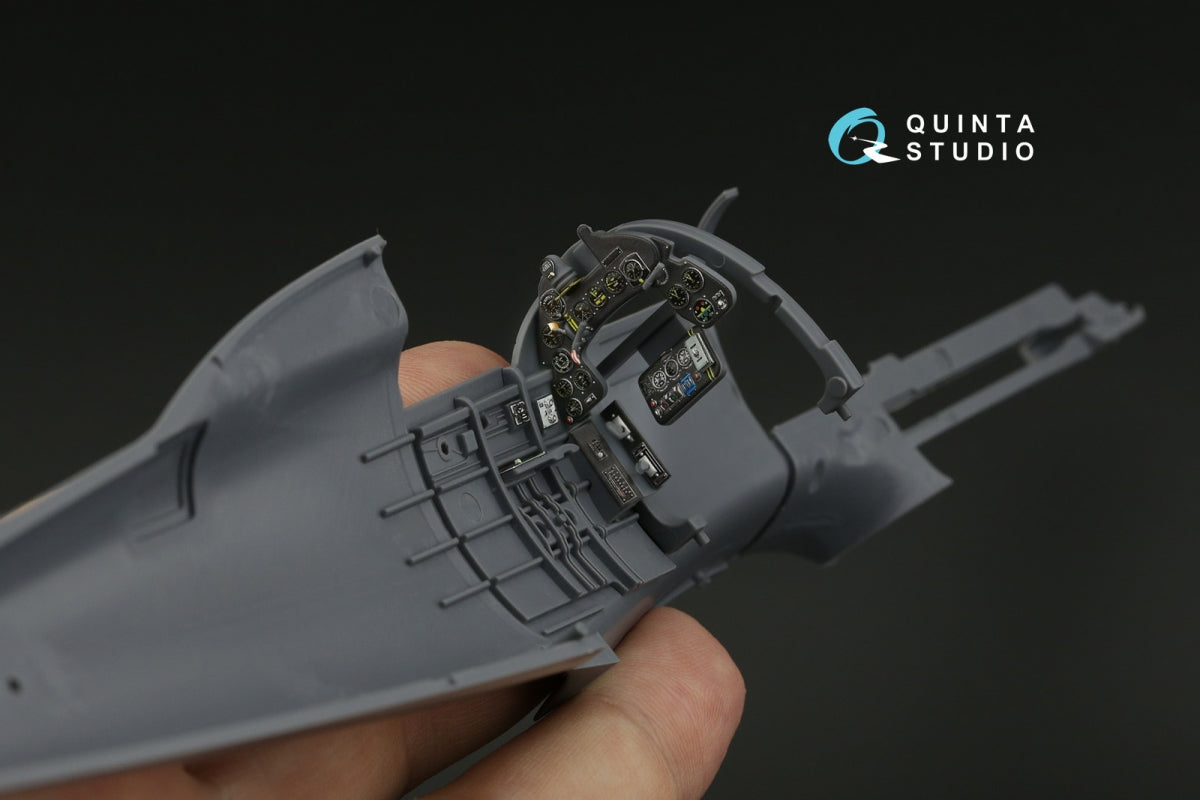 Quinta Studio QD32201 Macchi MC.202 Folgore Early 3D-Printed &amp;amp; colored Interior on decal paper (Italeri) 1/32 – image 4