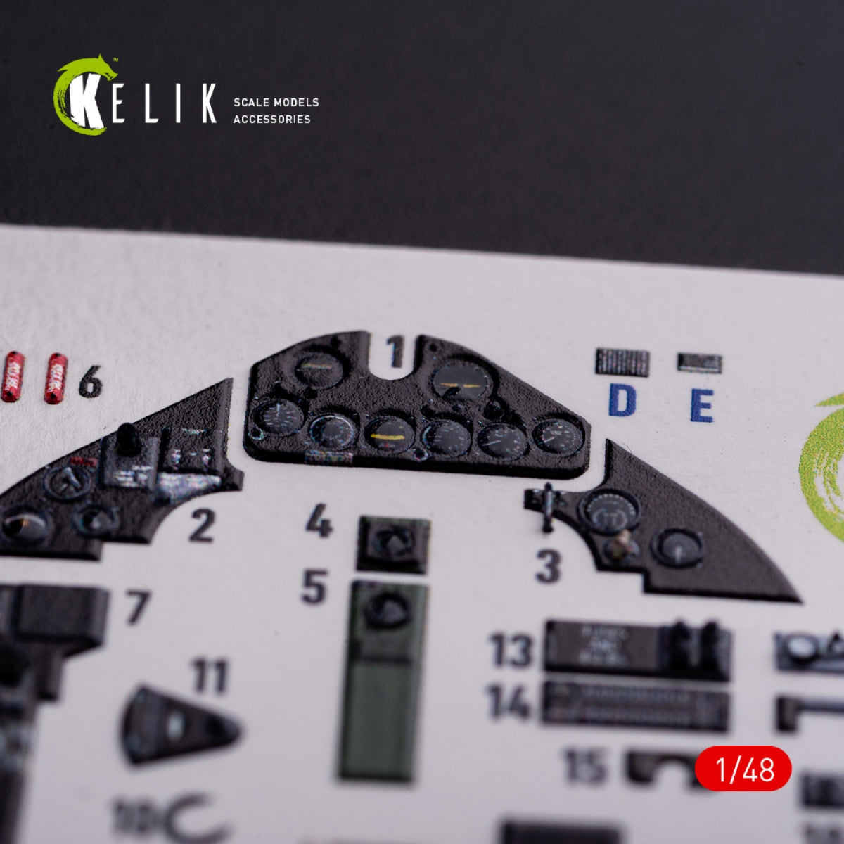 KELIK K48082 FM-1 Wildcat/Martlet Mk.V interior 3D decals for Tamiya kit 1/48 – image 4