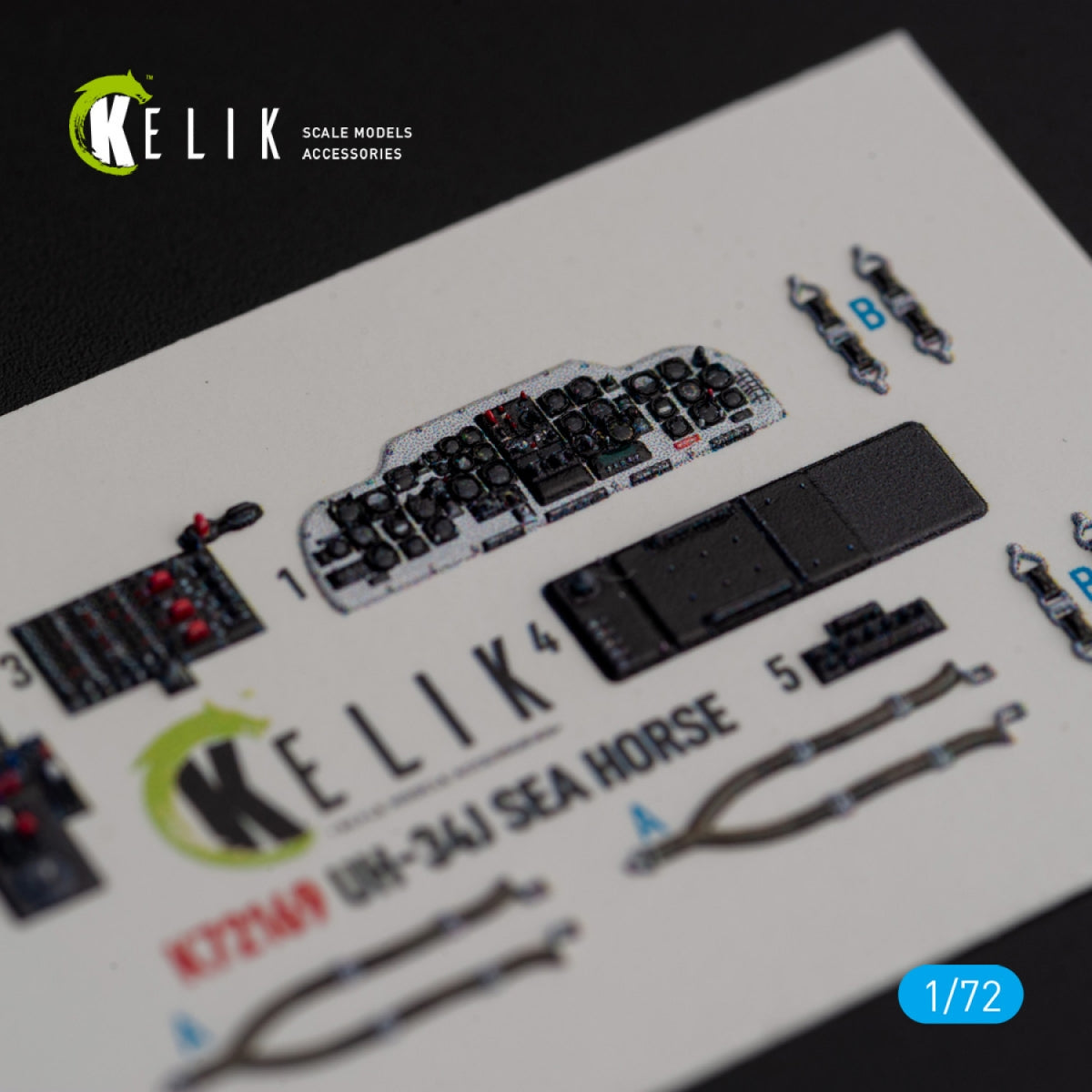 Kelik K72169 UH-34J SEA HORSE - interior 3D decals for Italeri kit 1/72