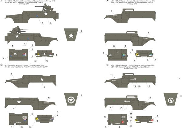 ToRo Model 35D41 - M3/M5A1/M9A1/M14/M16 Half Tracks in Polish service vol.1 1/35 – zdjęcie 2