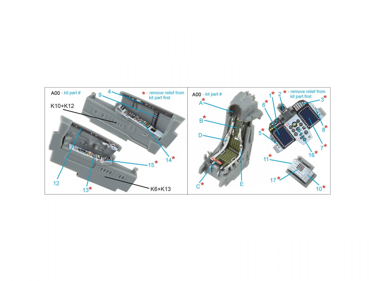 Quinta Studio QD72161 MiG-29SMT 3D-Printed &amp;amp; colored Interior on decal paper (GWH) 1/72 – image 2