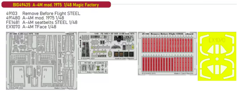 Eduard BIG49435 A-4M Mod. 1975 detail set for Magic Factory 1/48 – immagine 2