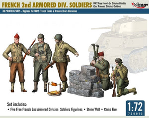 Mirage Hobby 720013 FRENCH 2nd ARMORED DIV. SOLDIERS WW2 Free French 2e Division Blindée (2nd Armored Division) Soldiers 1/72 – zdjęcie 2