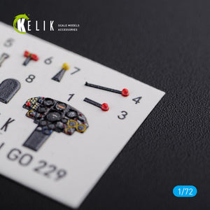 KELIK K72100 Horten Go 229 interior 3D decals for Revell kit 1/72 – zdjęcie 6