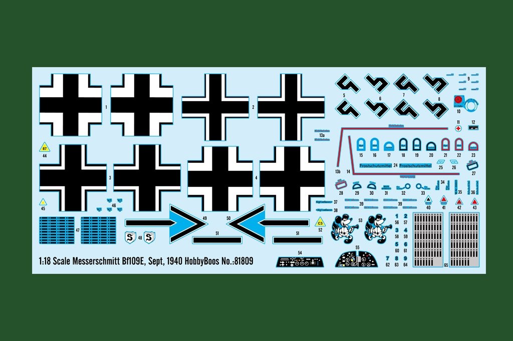 Hobby Boss 81809 Messerschmitt Bf109E Sept 1940 1/18 – image 2