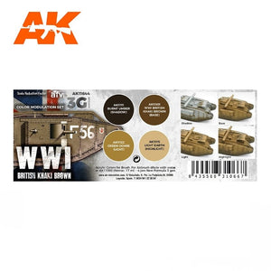 AK Interactive AK11644 WWI BRITISH COLORS MODULATION SET 4x17 ml – immagine 2