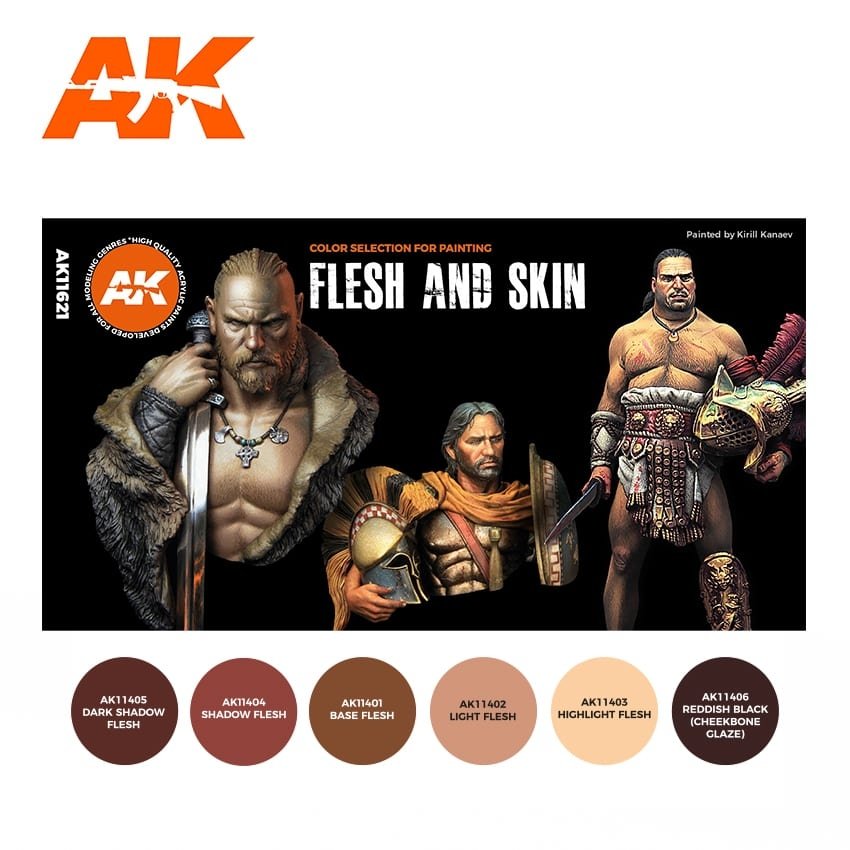 AK Interactive AK11621 FLESH AND SKIN COLORS – zdjęcie 2