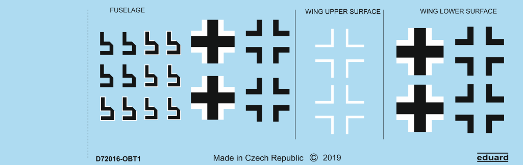 Eduard D72016 Fw 190A-8 national insignia 1/72 EDUARD