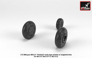 Armory Models AW72048 Mikoyan MiG-21 Fishbed wheels w/ weighted tires, early 1/72 – zdjęcie 4