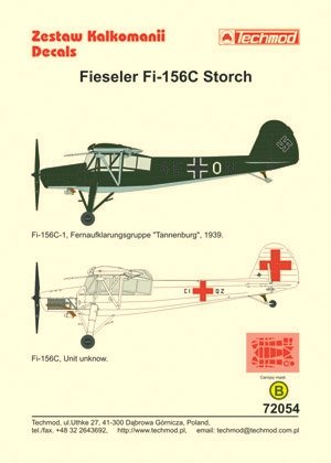 Techmod 72054 - Fieseler Fi 156C Storch 1/72 – image 2