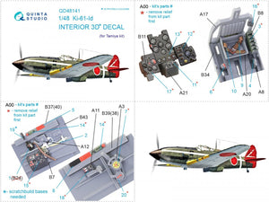 Quinta Studio QD48141 Ki-61-Id 3D-Printed &amp;amp; colored Interior on decal paper (Tamiya) 1/48 – image 10