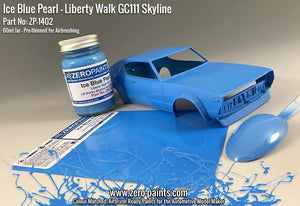 Zero Paints ZP-1402 - Ice Blue Pearl Paint for Liberty Walk GC111 Skyline (Ken Mary) 60ml