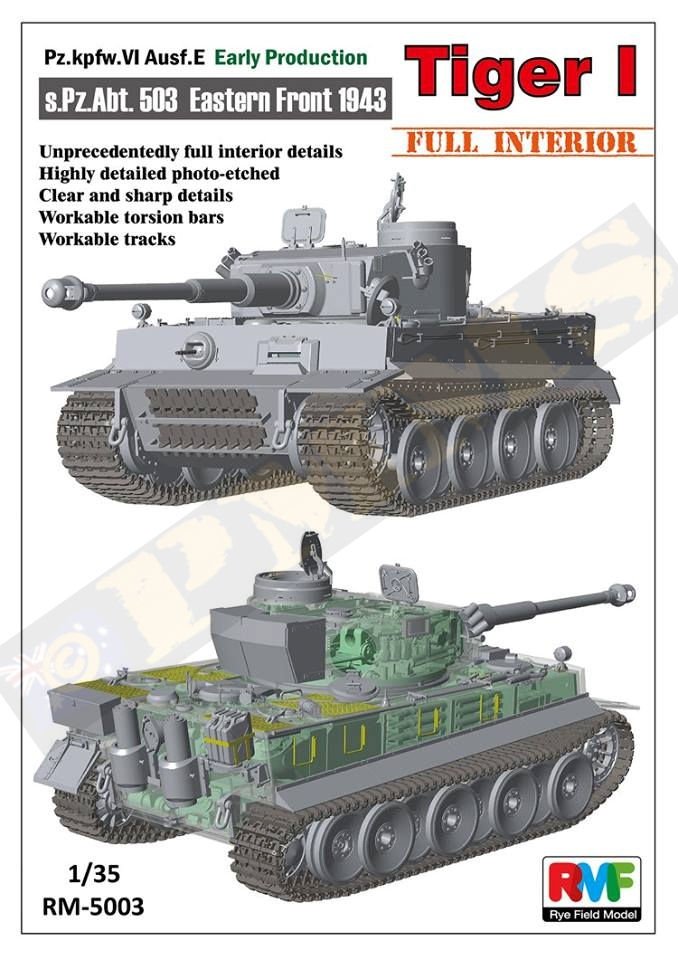 Rye Field Model 5003 Pz.kpfw.VI Ausf. E Tiger I Early Production (full interior) – zdjęcie 3