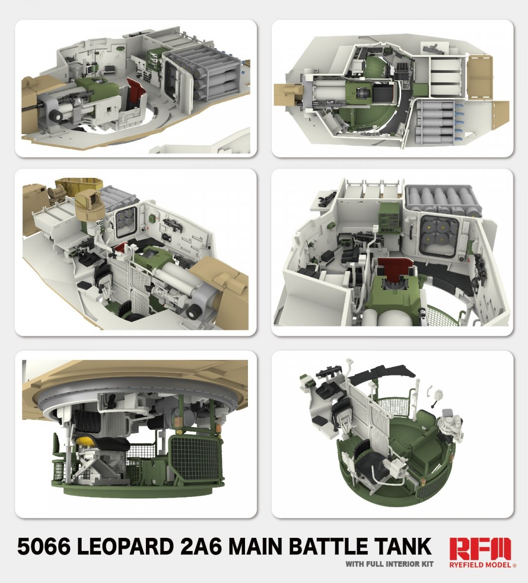 Rye Field Model 5066 Leopard 2 A6 - FULL INITERIOR 1/35 – zdjęcie 5