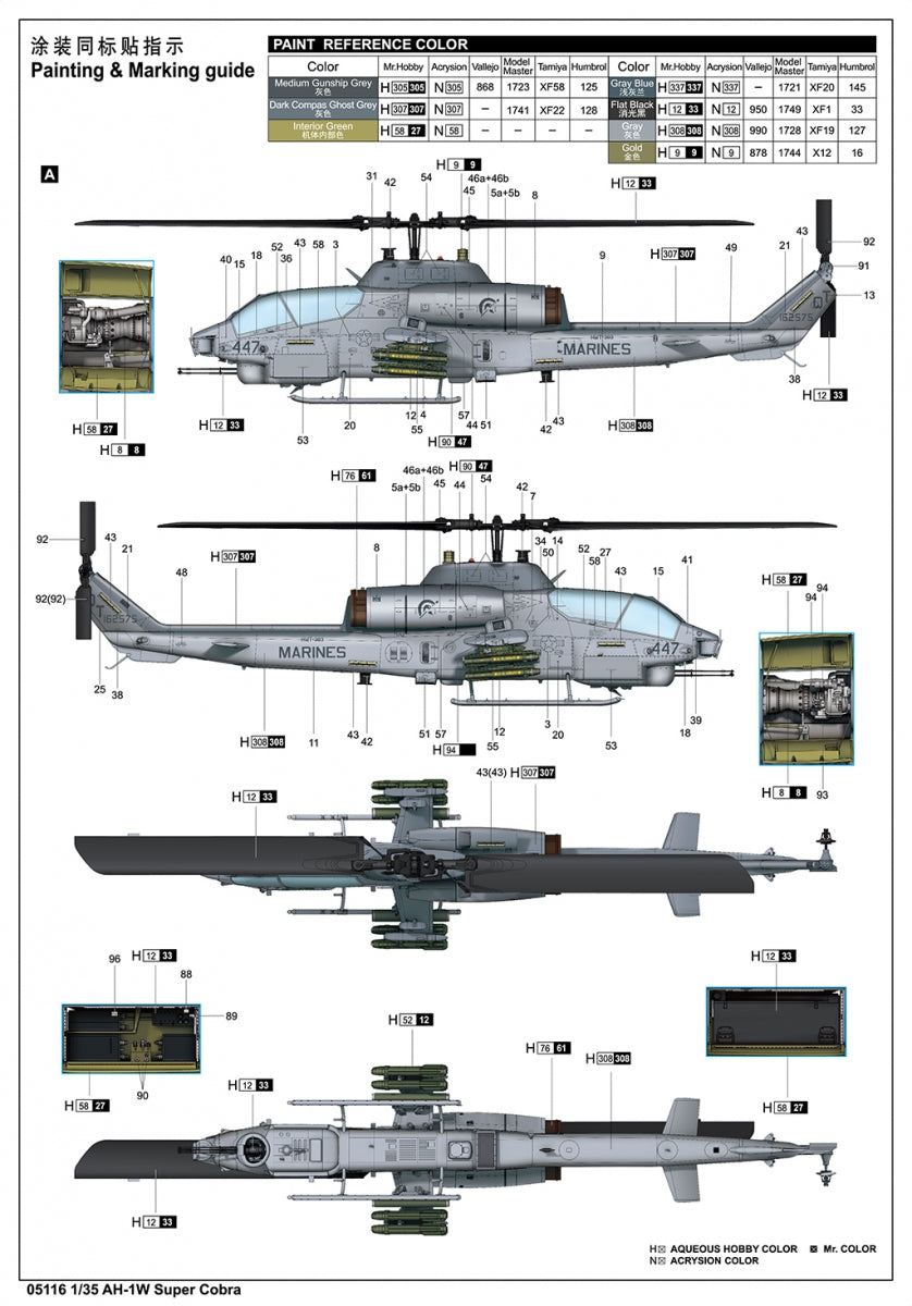 Trumpeter 05116 AH-1W Super Cobra 1/35 – zdjęcie 5