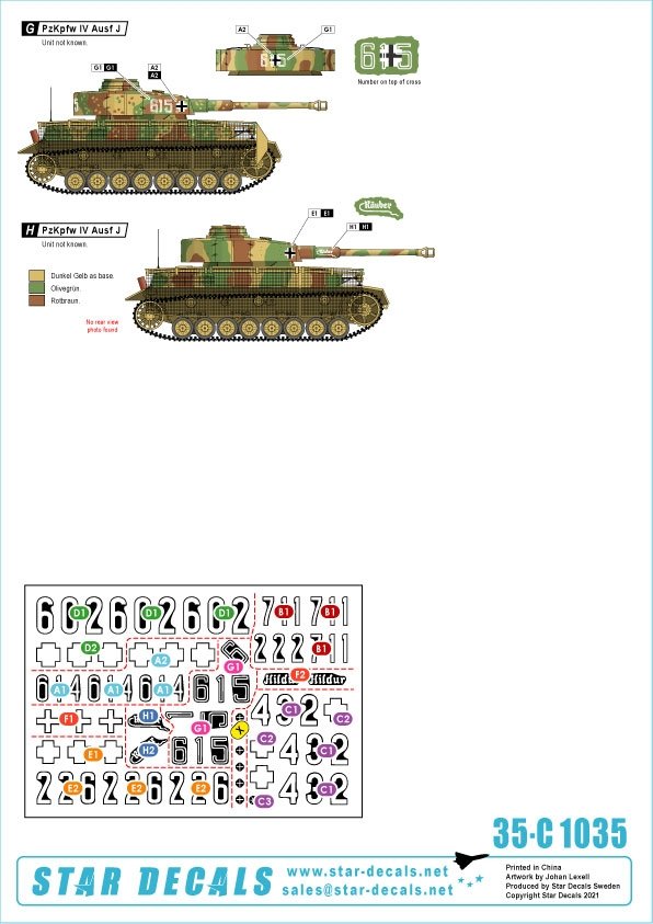 Star Decals 35-C1035 PzKpfw IV Ausf J 1/35 – zdjęcie 2