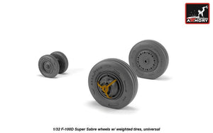 Armory Models AW32303 F-100D Super Sabre wheels w/ weighted tires 1/32 – zdjęcie 2