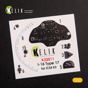 KELIK K32011 I-16 TYPE 17 - INTERIOR 3D DECAL FOR ICM KIT 1/32 – zdjęcie 3