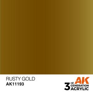 AK Interactive AK11193 RUSTY GOLD – METALLIC 17ml