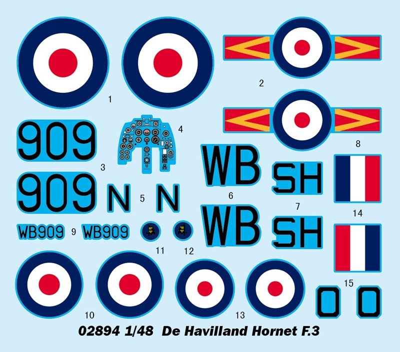 Trumpeter 02894 De Havilland Hornet F.3 – zdjęcie 4