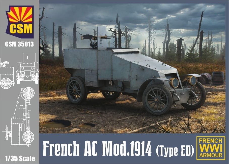Copper State Models 35013 French Armored Car Modele 1914 (Type ED) 1/35